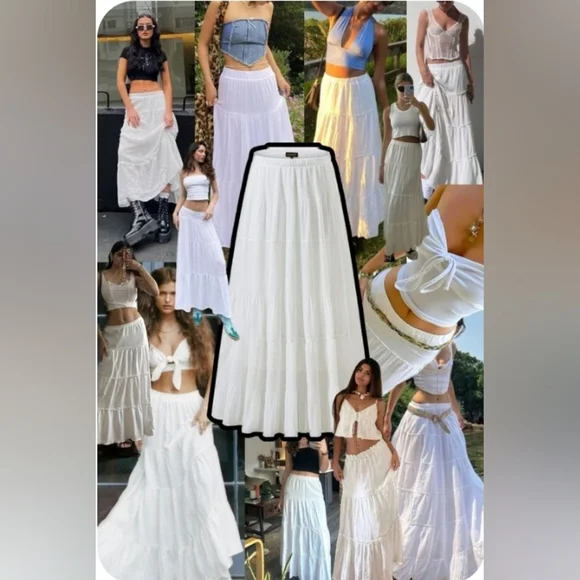 Sundance Boho Eyelet Skirt Embroidered Tiered  Size L - Like NEW 'Bastilla' - Picture 15 of 16